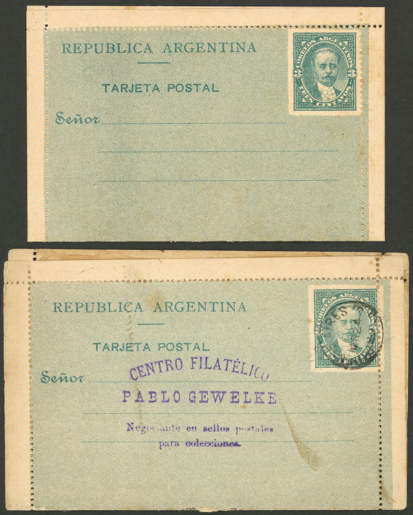 Lot 1377 - Argentina Postal stationery - Guillermo Jalil - Philatino Auction # 2339 ARGENTINA: General auction with material of all periods, including rarities Lot 1377 - Argentina Postal stationery - Guillermo Jalil - Philatino Auction # 2339 ARGENTINA: General auction with material of all periods, including rarities