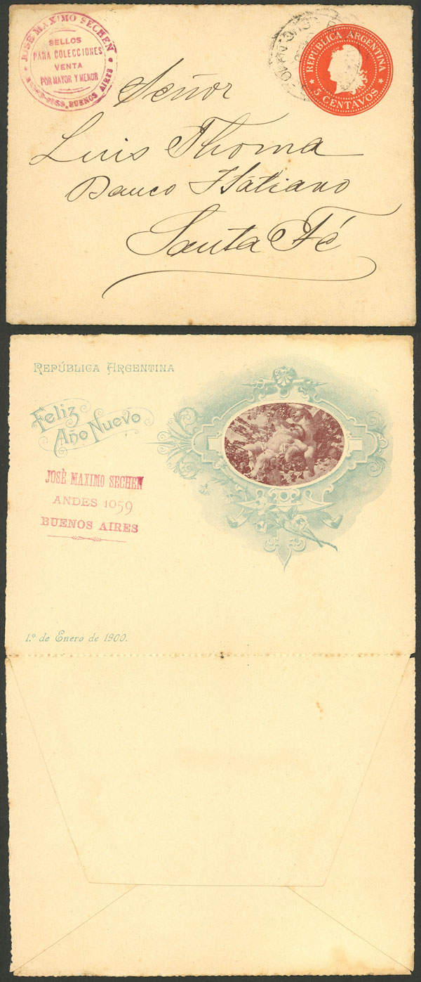 Lot 1390 - Argentina Postal stationery - Guillermo Jalil - Philatino Auction # 2339 ARGENTINA: General auction with material of all periods, including rarities Lot 1390 - Argentina Postal stationery - Guillermo Jalil - Philatino Auction # 2339 ARGENTINA: General auction with material of all periods, including rarities