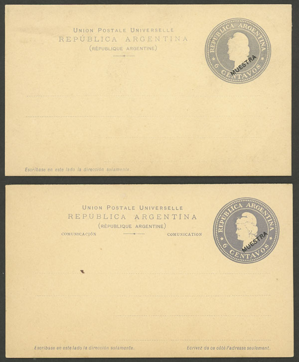 Lot 1397 - Argentina Postal stationery - Guillermo Jalil - Philatino Auction # 2339 ARGENTINA: General auction with material of all periods, including rarities Lot 1397 - Argentina Postal stationery - Guillermo Jalil - Philatino Auction # 2339 ARGENTINA: General auction with material of all periods, including rarities