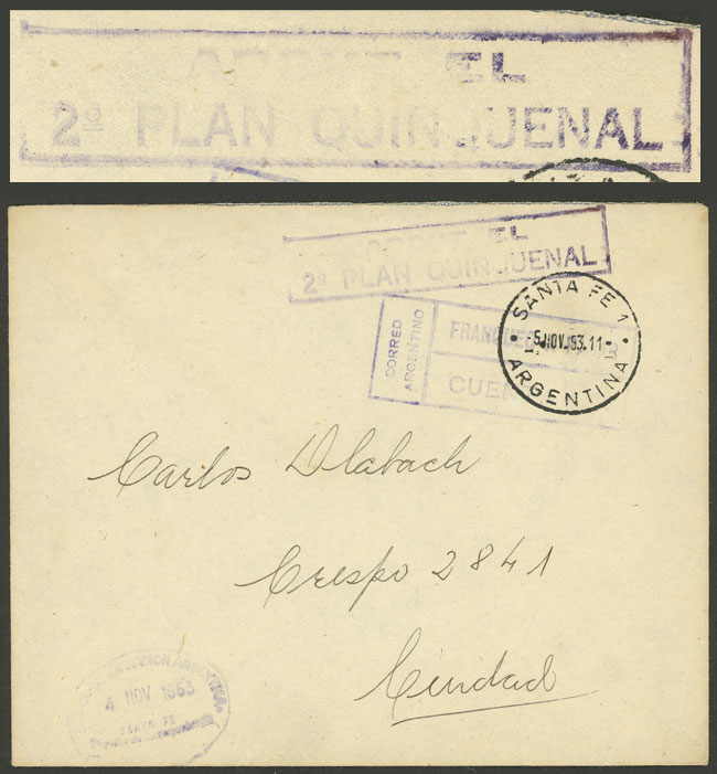 Lot 1455 - Argentina postal history - Guillermo Jalil - Philatino Auction # 2339 ARGENTINA: General auction with material of all periods, including rarities Lot 1455 - Argentina postal history - Guillermo Jalil - Philatino Auction # 2339 ARGENTINA: General auction with material of all periods, including rarities