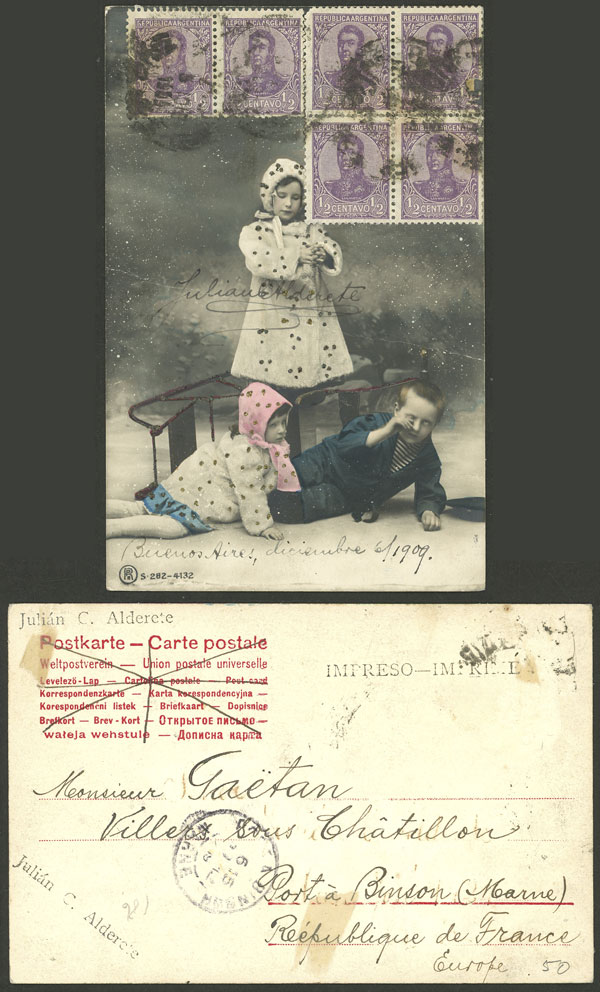 Lot 1422 - Argentina postal history - Guillermo Jalil - Philatino Auction # 2339 ARGENTINA: General auction with material of all periods, including rarities Lot 1422 - Argentina postal history - Guillermo Jalil - Philatino Auction # 2339 ARGENTINA: General auction with material of all periods, including rarities