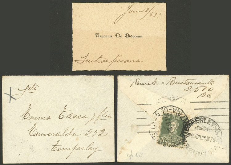 Lot 1424 - Argentina postal history - Guillermo Jalil - Philatino Auction # 2339 ARGENTINA: General auction with material of all periods, including rarities Lot 1424 - Argentina postal history - Guillermo Jalil - Philatino Auction # 2339 ARGENTINA: General auction with material of all periods, including rarities
