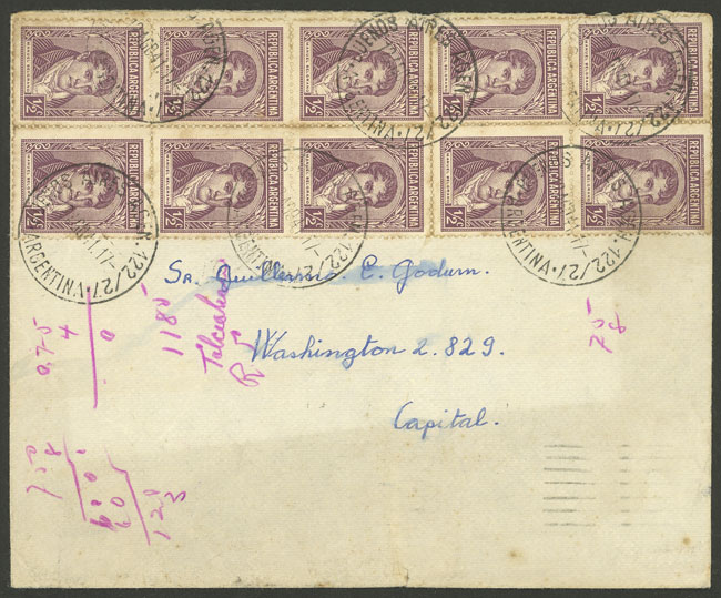 Lot 1440 - Argentina postal history - Guillermo Jalil - Philatino Auction # 2339 ARGENTINA: General auction with material of all periods, including rarities Lot 1440 - Argentina postal history - Guillermo Jalil - Philatino Auction # 2339 ARGENTINA: General auction with material of all periods, including rarities