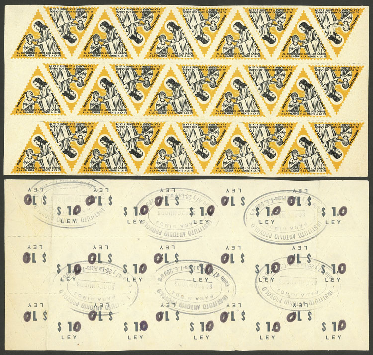 Lot 1545 - Argentina cinderellas - Guillermo Jalil - Philatino Auction # 2339 ARGENTINA: General auction with material of all periods, including rarities Lot 1545 - Argentina cinderellas - Guillermo Jalil - Philatino Auction # 2339 ARGENTINA: General auction with material of all periods, including rarities