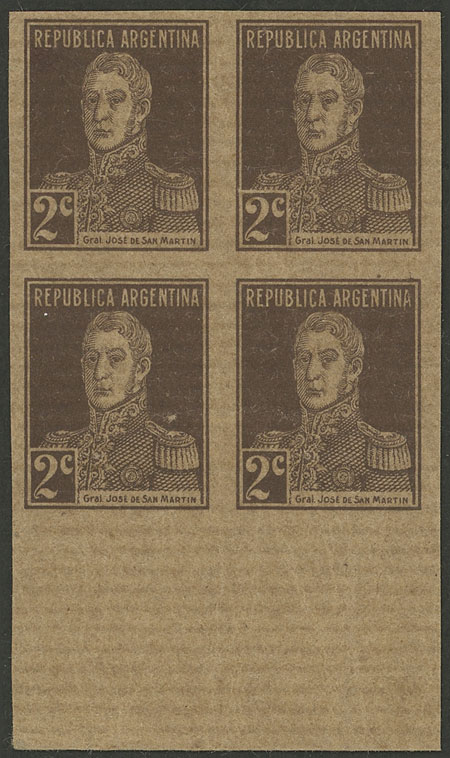 Lot 424 - Argentina general issues - Guillermo Jalil - Philatino Auction # 2339 ARGENTINA: General auction with material of all periods, including rarities Lot 424 - Argentina general issues - Guillermo Jalil - Philatino Auction # 2339 ARGENTINA: General auction with material of all periods, including rarities