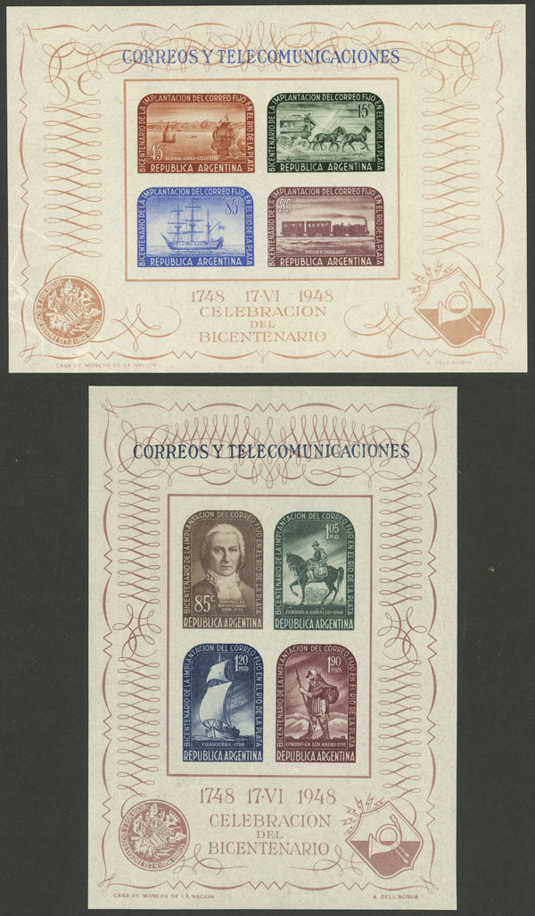 Lot 1118 - Argentina souvenir sheets - Guillermo Jalil - Philatino Auction # 2339 ARGENTINA: General auction with material of all periods, including rarities Lot 1118 - Argentina souvenir sheets - Guillermo Jalil - Philatino Auction # 2339 ARGENTINA: General auction with material of all periods, including rarities