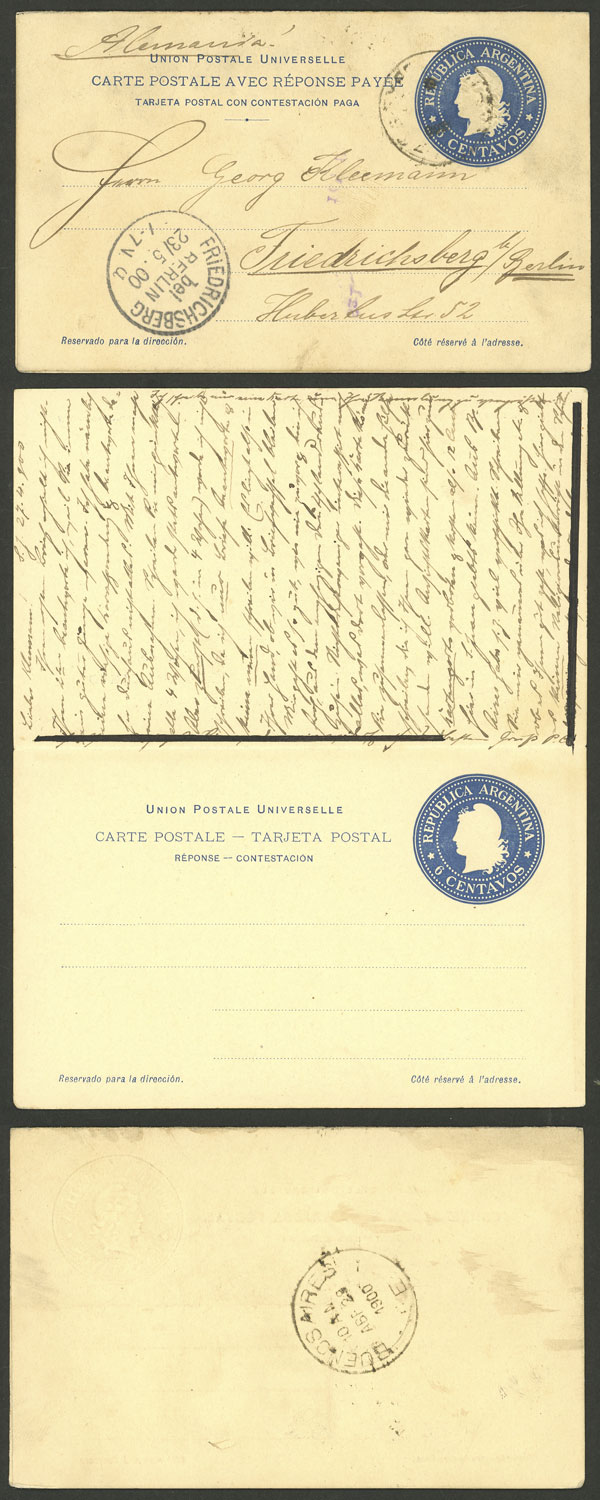 Lot 1404 - Argentina Postal stationery - Guillermo Jalil - Philatino Auction # 2339 ARGENTINA: General auction with material of all periods, including rarities Lot 1404 - Argentina Postal stationery - Guillermo Jalil - Philatino Auction # 2339 ARGENTINA: General auction with material of all periods, including rarities