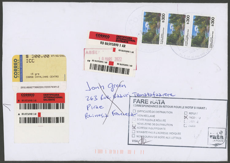 Lot 1505 - Argentina postal history - Guillermo Jalil - Philatino Auction # 2339 ARGENTINA: General auction with material of all periods, including rarities Lot 1505 - Argentina postal history - Guillermo Jalil - Philatino Auction # 2339 ARGENTINA: General auction with material of all periods, including rarities