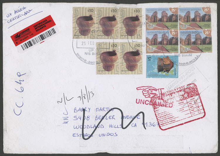 Lot 1503 - Argentina postal history - Guillermo Jalil - Philatino Auction # 2339 ARGENTINA: General auction with material of all periods, including rarities Lot 1503 - Argentina postal history - Guillermo Jalil - Philatino Auction # 2339 ARGENTINA: General auction with material of all periods, including rarities