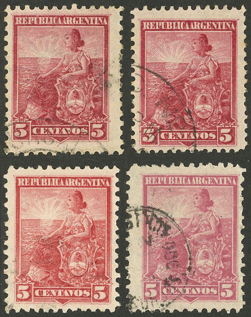 Lot 308 - Argentina general issues -  Guillermo Jalil - Philatino Auction # 2339 ARGENTINA: General auction with material of all periods, including rarities