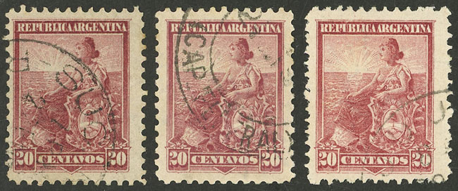 Lot 318 - Argentina general issues -  Guillermo Jalil - Philatino Auction # 2339 ARGENTINA: General auction with material of all periods, including rarities