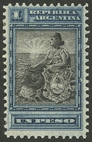 Lot 321 - Argentina general issues -  Guillermo Jalil - Philatino Auction # 2339 ARGENTINA: General auction with material of all periods, including rarities