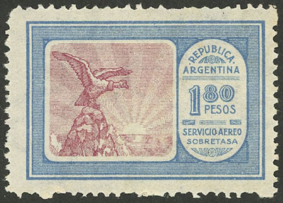 Lot 451 - Argentina general issues -  Guillermo Jalil - Philatino Auction # 2339 ARGENTINA: General auction with material of all periods, including rarities