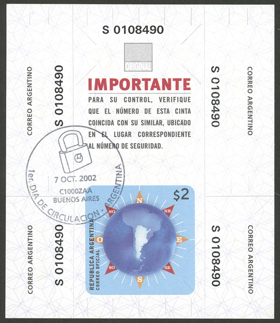 Lot 1152 - Argentina SEALS FOR PARCEL POST -  Guillermo Jalil - Philatino Auction # 2339 ARGENTINA: General auction with material of all periods, including rarities