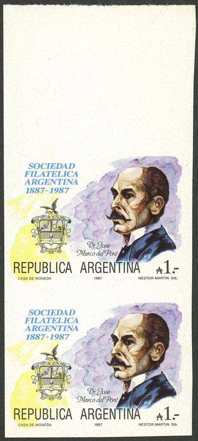 Lot 996 - Argentina general issues -  Guillermo Jalil - Philatino Auction # 2339 ARGENTINA: General auction with material of all periods, including rarities