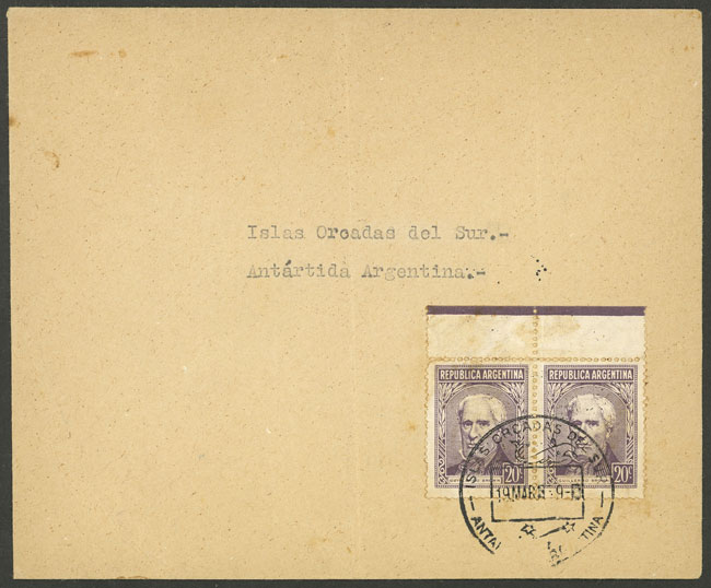 Lot 24 - ARGENTINE ANTARCTICA - ISLAS ORCADAS postal history - Guillermo Jalil - Philatino Auction # 2339 ARGENTINA: General auction with material of all periods, including rarities Lot 24 - ARGENTINE ANTARCTICA - ISLAS ORCADAS postal history - Guillermo Jalil - Philatino Auction # 2339 ARGENTINA: General auction with material of all periods, including rarities