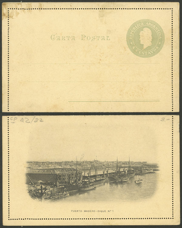 Lot 1379 - Argentina Postal stationery - Guillermo Jalil - Philatino Auction # 2339 ARGENTINA: General auction with material of all periods, including rarities Lot 1379 - Argentina Postal stationery - Guillermo Jalil - Philatino Auction # 2339 ARGENTINA: General auction with material of all periods, including rarities