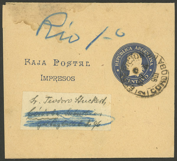Lot 1417 - Argentina postal history - Guillermo Jalil - Philatino Auction # 2339 ARGENTINA: General auction with material of all periods, including rarities Lot 1417 - Argentina postal history - Guillermo Jalil - Philatino Auction # 2339 ARGENTINA: General auction with material of all periods, including rarities