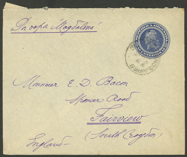 Lot 1420 - Argentina postal history - Guillermo Jalil - Philatino Auction # 2339 ARGENTINA: General auction with material of all periods, including rarities Lot 1420 - Argentina postal history - Guillermo Jalil - Philatino Auction # 2339 ARGENTINA: General auction with material of all periods, including rarities