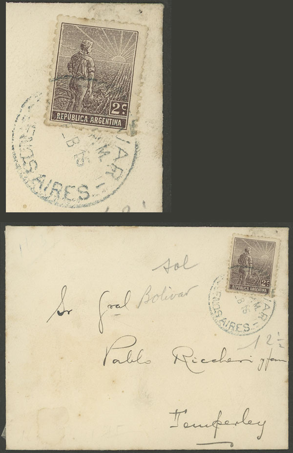 Lot 1423 - Argentina postal history - Guillermo Jalil - Philatino Auction # 2339 ARGENTINA: General auction with material of all periods, including rarities Lot 1423 - Argentina postal history - Guillermo Jalil - Philatino Auction # 2339 ARGENTINA: General auction with material of all periods, including rarities