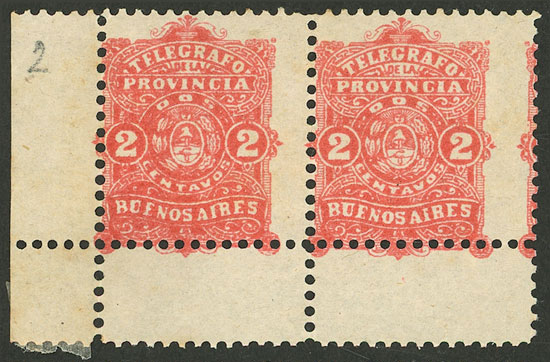 Lot 1308 - Argentina telegraph stamps - Guillermo Jalil - Philatino Auction # 2339 ARGENTINA: General auction with material of all periods, including rarities Lot 1308 - Argentina telegraph stamps - Guillermo Jalil - Philatino Auction # 2339 ARGENTINA: General auction with material of all periods, including rarities