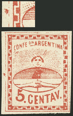 Lot 51 - Argentina confederation -  Guillermo Jalil - Philatino Auction # 2339 ARGENTINA: General auction with material of all periods, including rarities