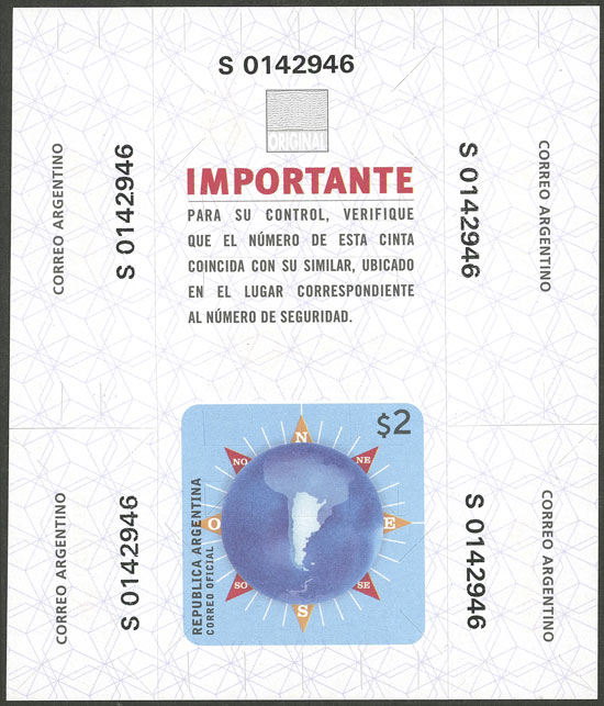 Lot 1149 - Argentina parcel post seals -  Guillermo Jalil - Philatino Auction # 2339 ARGENTINA: General auction with material of all periods, including rarities
