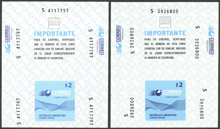Lot 1150 - Argentina parcel post seals -  Guillermo Jalil - Philatino Auction # 2339 ARGENTINA: General auction with material of all periods, including rarities