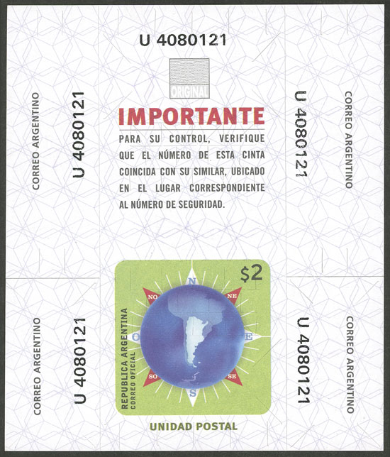 Lot 1151 - Argentina parcel post seals -  Guillermo Jalil - Philatino Auction # 2339 ARGENTINA: General auction with material of all periods, including rarities