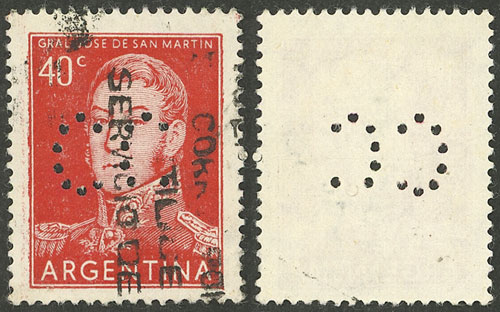 Lot 1338 - Argentina perfins - Guillermo Jalil - Philatino Auction # 2339 ARGENTINA: General auction with material of all periods, including rarities Lot 1338 - Argentina perfins - Guillermo Jalil - Philatino Auction # 2339 ARGENTINA: General auction with material of all periods, including rarities