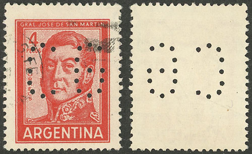 Lot 1341 - Argentina perfins - Guillermo Jalil - Philatino Auction # 2339 ARGENTINA: General auction with material of all periods, including rarities Lot 1341 - Argentina perfins - Guillermo Jalil - Philatino Auction # 2339 ARGENTINA: General auction with material of all periods, including rarities