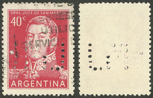 Lot 1355 - Argentina perfins - Guillermo Jalil - Philatino Auction # 2339 ARGENTINA: General auction with material of all periods, including rarities Lot 1355 - Argentina perfins - Guillermo Jalil - Philatino Auction # 2339 ARGENTINA: General auction with material of all periods, including rarities