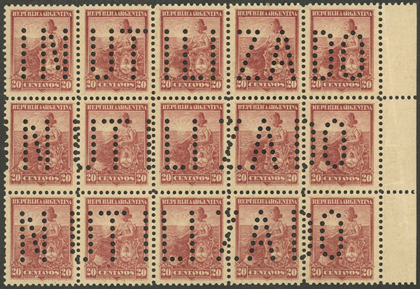 Lot 317 - Argentina general issues -  Guillermo Jalil - Philatino Auction # 2339 ARGENTINA: General auction with material of all periods, including rarities