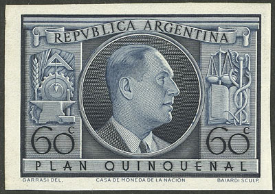 Lot 695 - Argentina general issues -  Guillermo Jalil - Philatino Auction # 2339 ARGENTINA: General auction with material of all periods, including rarities
