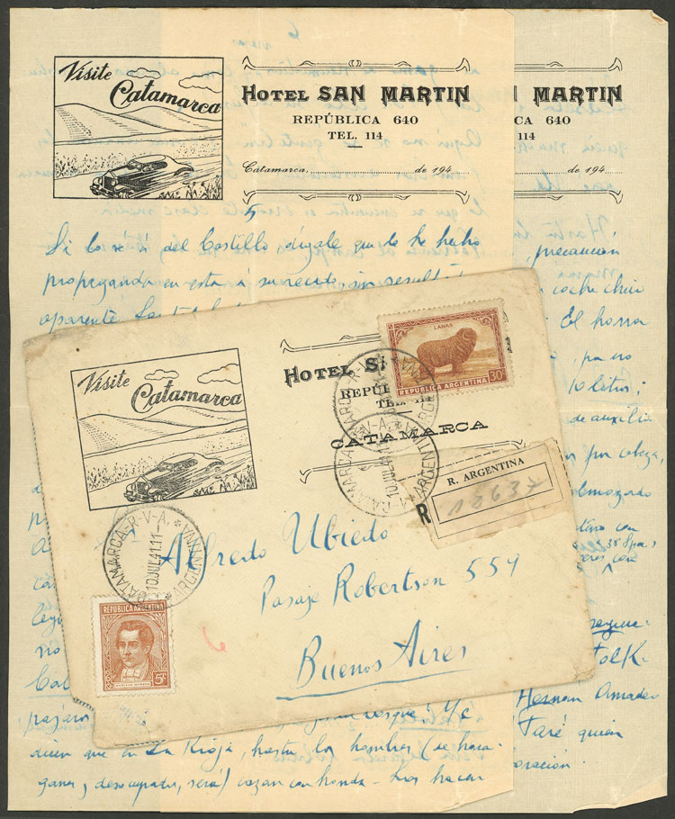 Lot 1431 - Argentina postal history - Guillermo Jalil - Philatino Auction # 2339 ARGENTINA: General auction with material of all periods, including rarities Lot 1431 - Argentina postal history - Guillermo Jalil - Philatino Auction # 2339 ARGENTINA: General auction with material of all periods, including rarities