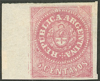 Lot 56 - Argentina escuditos -  Guillermo Jalil - Philatino Auction # 2339 ARGENTINA: General auction with material of all periods, including rarities