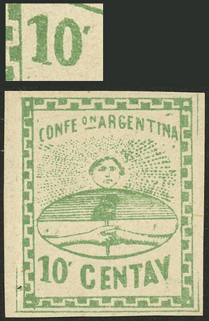 Lot 52 - Argentina confederation -  Guillermo Jalil - Philatino Auction # 2339 ARGENTINA: General auction with material of all periods, including rarities