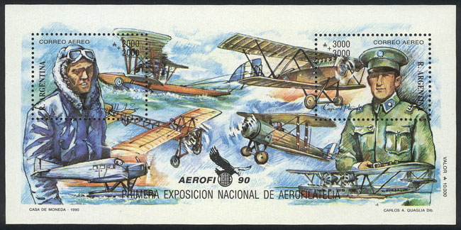 Lot 1138 - Argentina souvenir sheets -  Guillermo Jalil - Philatino Auction # 2339 ARGENTINA: General auction with material of all periods, including rarities