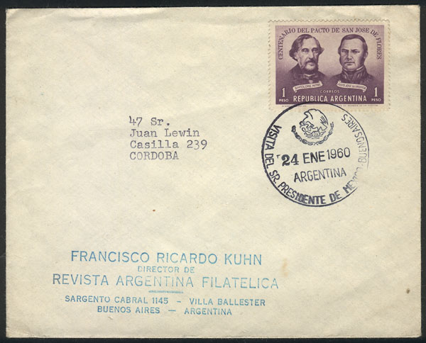 Lot 1468 - Argentina postal history - Guillermo Jalil - Philatino Auction # 2339 ARGENTINA: General auction with material of all periods, including rarities Lot 1468 - Argentina postal history - Guillermo Jalil - Philatino Auction # 2339 ARGENTINA: General auction with material of all periods, including rarities