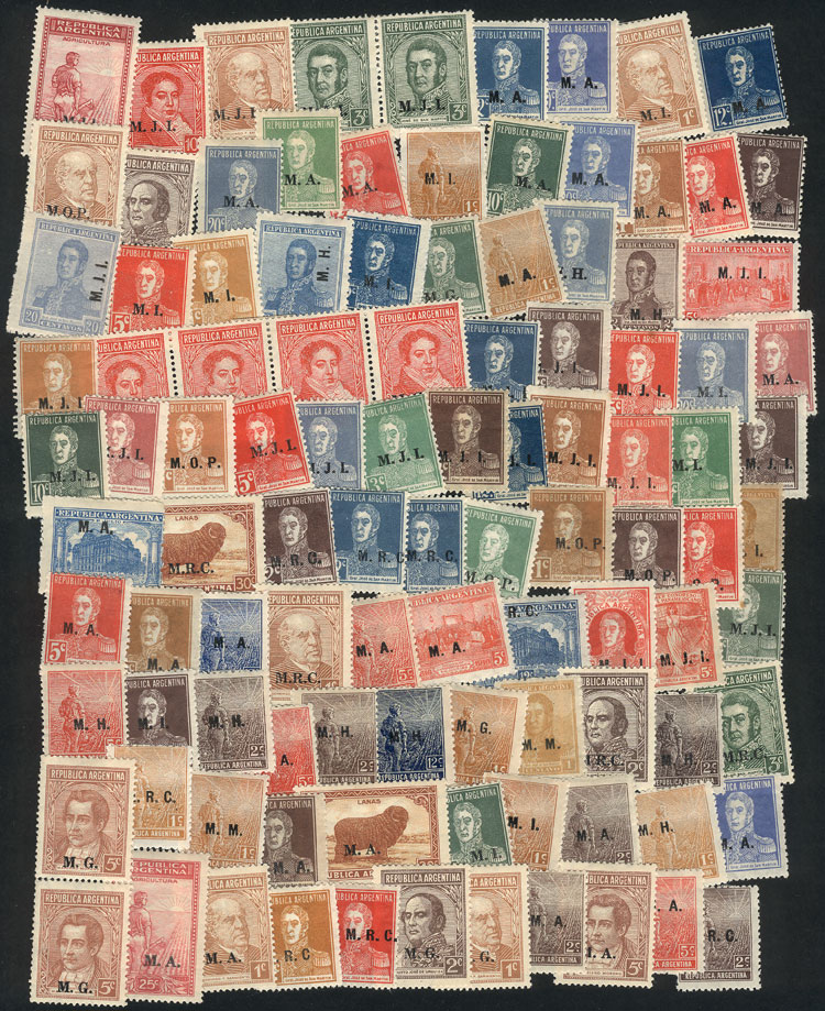 Lot 1191 - Argentina official stamps - Guillermo Jalil - Philatino Auction # 2339 ARGENTINA: General auction with material of all periods, including rarities Lot 1191 - Argentina official stamps - Guillermo Jalil - Philatino Auction # 2339 ARGENTINA: General auction with material of all periods, including rarities