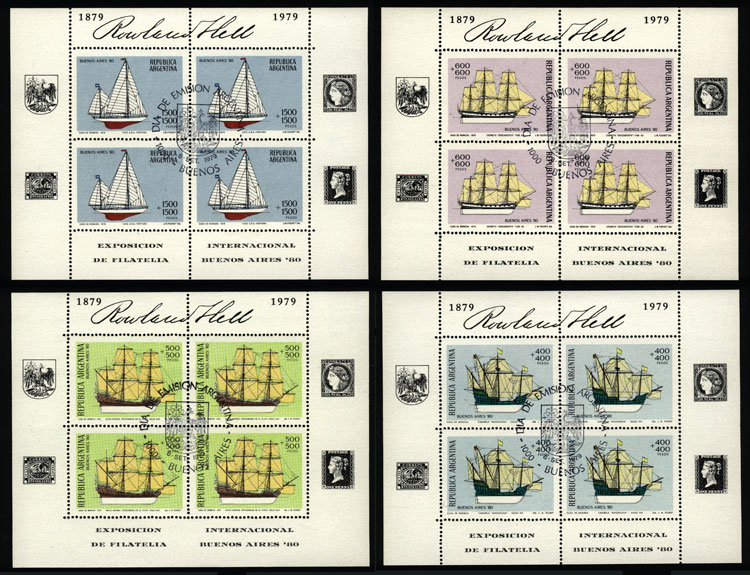 Lot 1132 - Argentina souvenir sheets -  Guillermo Jalil - Philatino Auction # 2339 ARGENTINA: General auction with material of all periods, including rarities