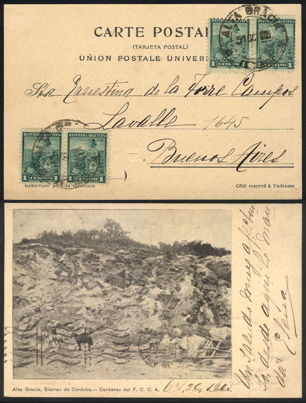 Lot 1421 - Argentina postal history - Guillermo Jalil - Philatino Auction # 2339 ARGENTINA: General auction with material of all periods, including rarities Lot 1421 - Argentina postal history - Guillermo Jalil - Philatino Auction # 2339 ARGENTINA: General auction with material of all periods, including rarities