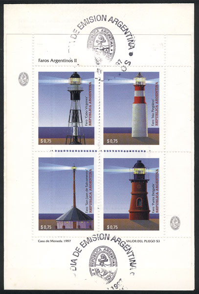 Lot 1142 - Argentina souvenir sheets -  Guillermo Jalil - Philatino Auction # 2339 ARGENTINA: General auction with material of all periods, including rarities