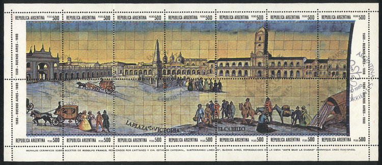 Lot 1133 - Argentina souvenir sheets -  Guillermo Jalil - Philatino Auction # 2339 ARGENTINA: General auction with material of all periods, including rarities