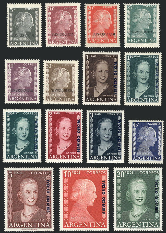 Lot 1257 - Argentina official stamps - Guillermo Jalil - Philatino Auction # 2339 ARGENTINA: General auction with material of all periods, including rarities Lot 1257 - Argentina official stamps - Guillermo Jalil - Philatino Auction # 2339 ARGENTINA: General auction with material of all periods, including rarities
