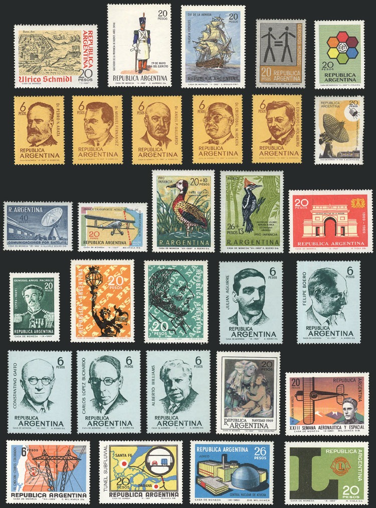 Lot 879 - Argentina general issues -  Guillermo Jalil - Philatino Auction # 2339 ARGENTINA: General auction with material of all periods, including rarities