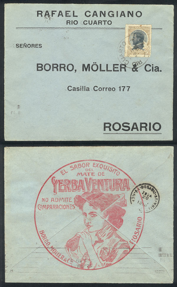 Lot 316 - Argentina postal history - Guillermo Jalil - Philatino Auction # 2341 ARGENTINA: Special November auction Lot 316 - Argentina postal history - Guillermo Jalil - Philatino Auction # 2341 ARGENTINA: Special November auction
