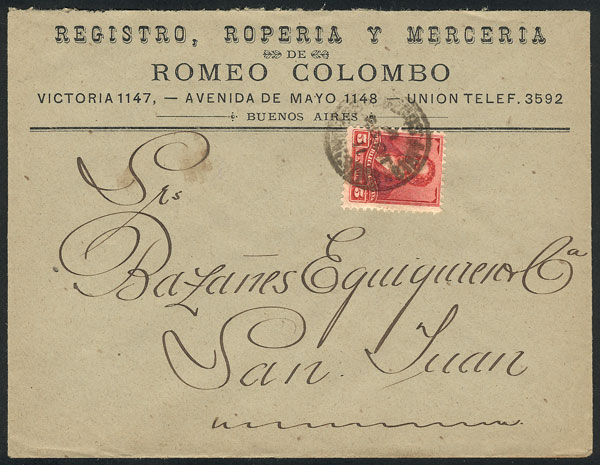 Lot 266 - Argentina postal history - Guillermo Jalil - Philatino Auction # 2341 ARGENTINA: Special November auction Lot 266 - Argentina postal history - Guillermo Jalil - Philatino Auction # 2341 ARGENTINA: Special November auction