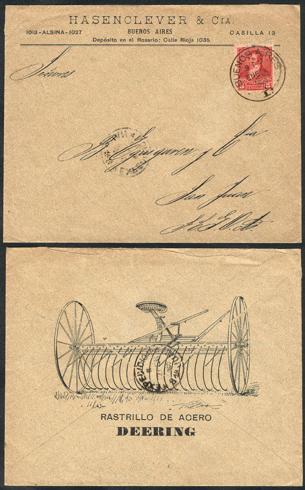 Lot 272 - Argentina postal history - Guillermo Jalil - Philatino Auction # 2341 ARGENTINA: Special November auction Lot 272 - Argentina postal history - Guillermo Jalil - Philatino Auction # 2341 ARGENTINA: Special November auction