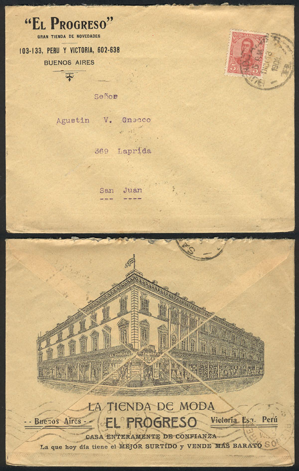 Lot 302 - Argentina postal history - Guillermo Jalil - Philatino Auction # 2341 ARGENTINA: Special November auction Lot 302 - Argentina postal history - Guillermo Jalil - Philatino Auction # 2341 ARGENTINA: Special November auction